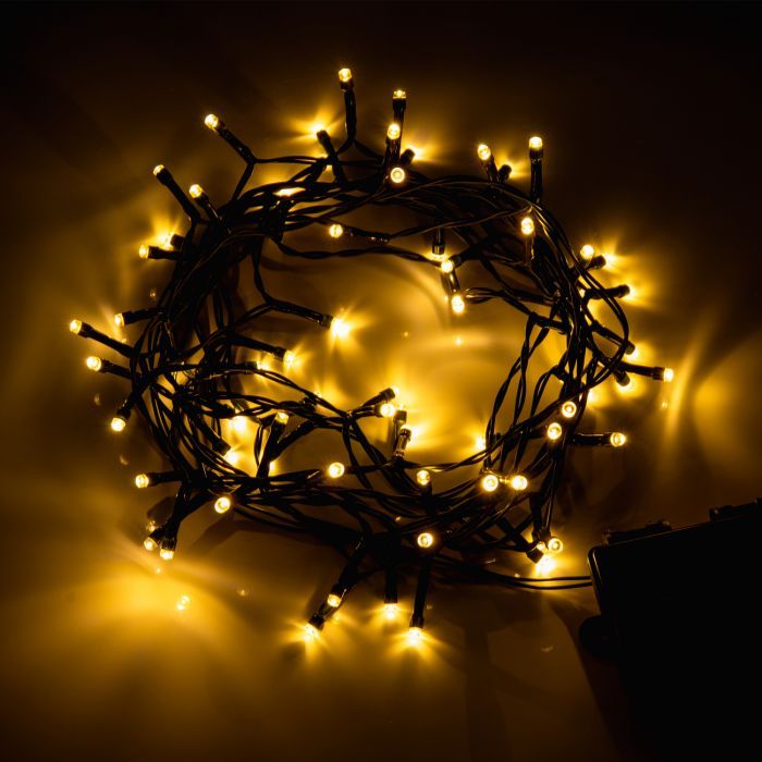 Гирлянда YES! Fun Уличная 70 LED Тепло-белая 4.9 м Статичная Таймер На батарейках (975062) изображение 3