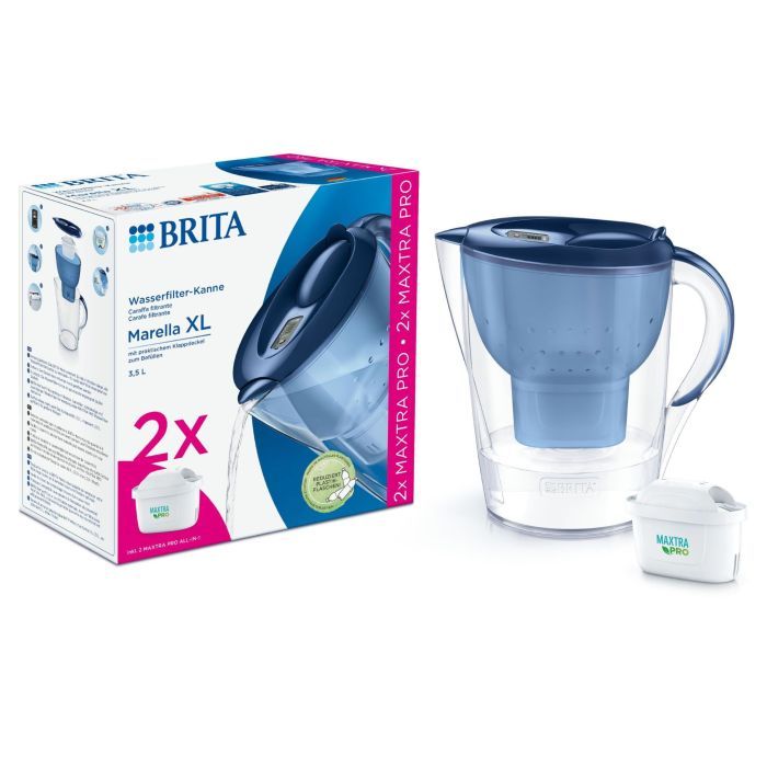 Фильтр-кувшин Brita Marella XL Memo MXPro 3.5л (2л води) з фільтр-картриджем 2шт, синій (1052786) изображение 5