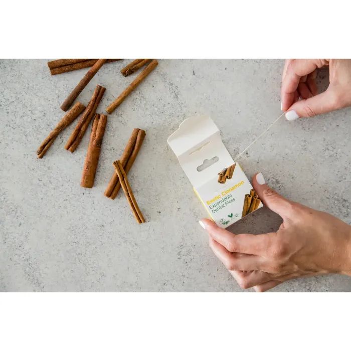 Зубная нить Nordics Expandable Dental Floss Exotic Cinnamon 30 м (3800500324111) изображение 2