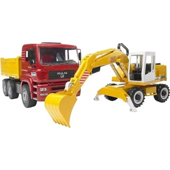Спецтехника Bruder Грузовик МАN TGA и экскаватор Liebherr 1:16 (02751)