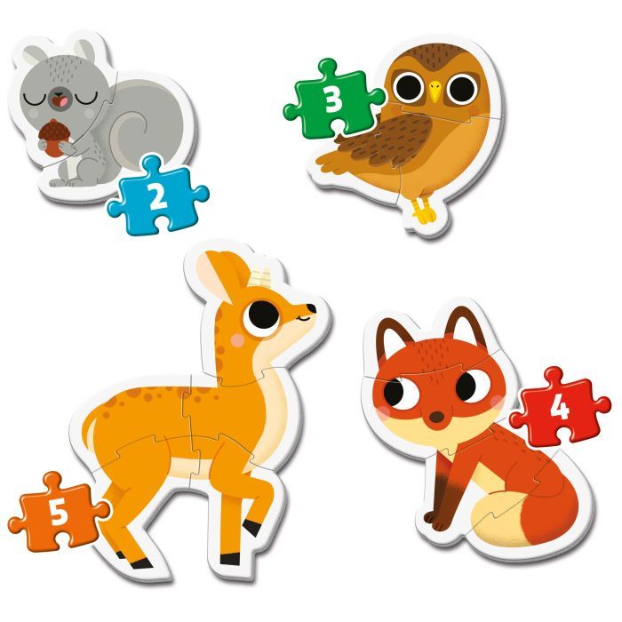 Пазл Clementoni 4 в 1 Forest Animals, серия My First Puzzles (20814) изображение 2