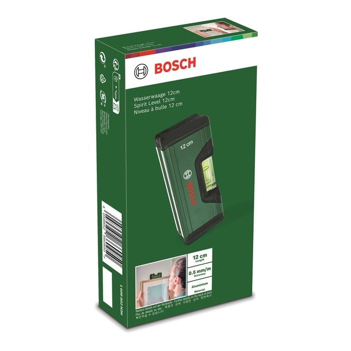Рівень Bosch 12см, 1 капсули, алюмінієвий (1.600.A03.2V4) зображення 6