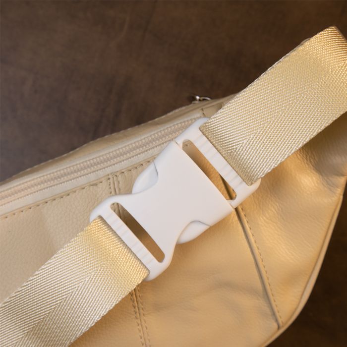 Сумка Vintage Бананка поясна унісекс Біла (20440) зображення 9