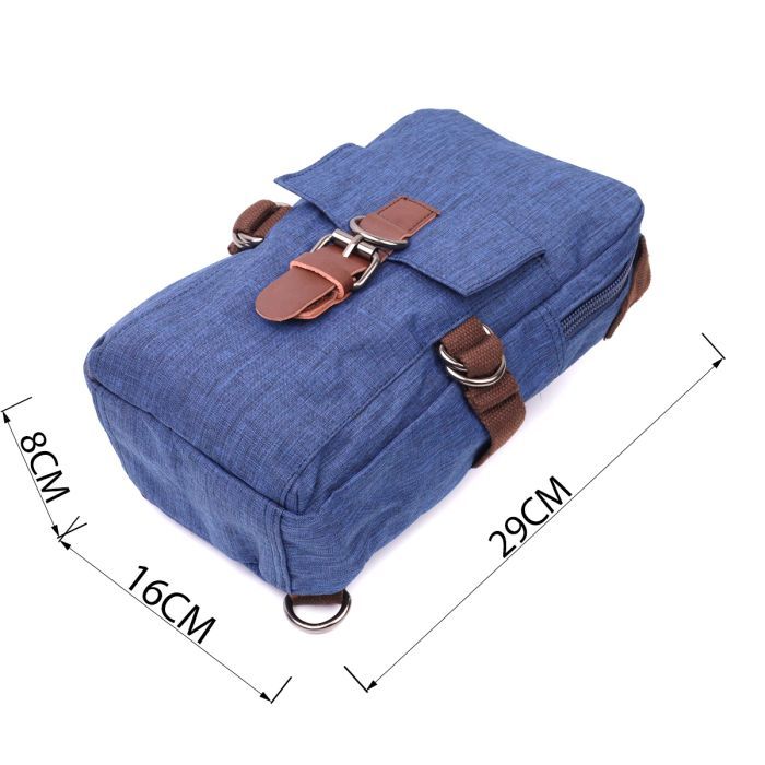 Сумка Vintage З текстилю Синя (22190) зображення 4