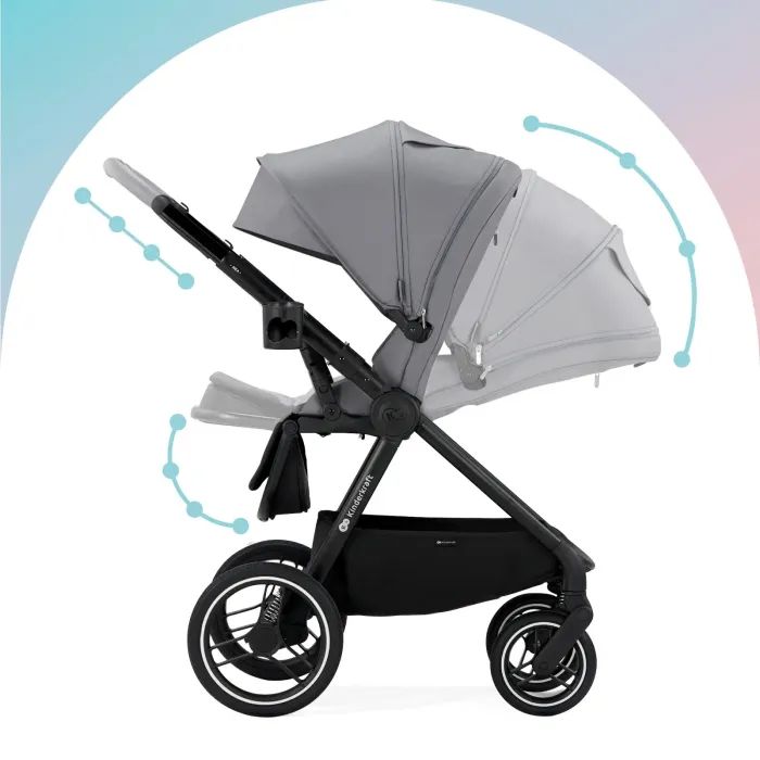Коляска Kinderkraft 2 в 1 Nea Platinum Grey (KSNEA000GRY2000) (5902533919826) изображение 7