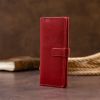 Гаманець Grande Pelle Глянсовий Anet на кнопці Червоний (11325) зображення 9
