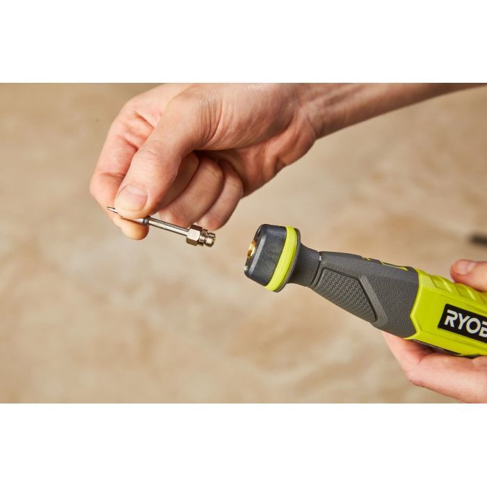 Паяльник электрический Ryobi RSI4-120G аккумуляторный, USB, Lithium 4V 2Ah, 460°С, подсветка (5133006146) изображение 6