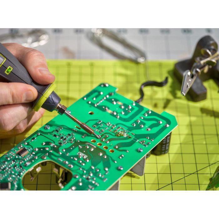 Паяльник электрический Ryobi RSI4-120G аккумуляторный, USB, Lithium 4V 2Ah, 460°С, подсветка (5133006146) изображение 8