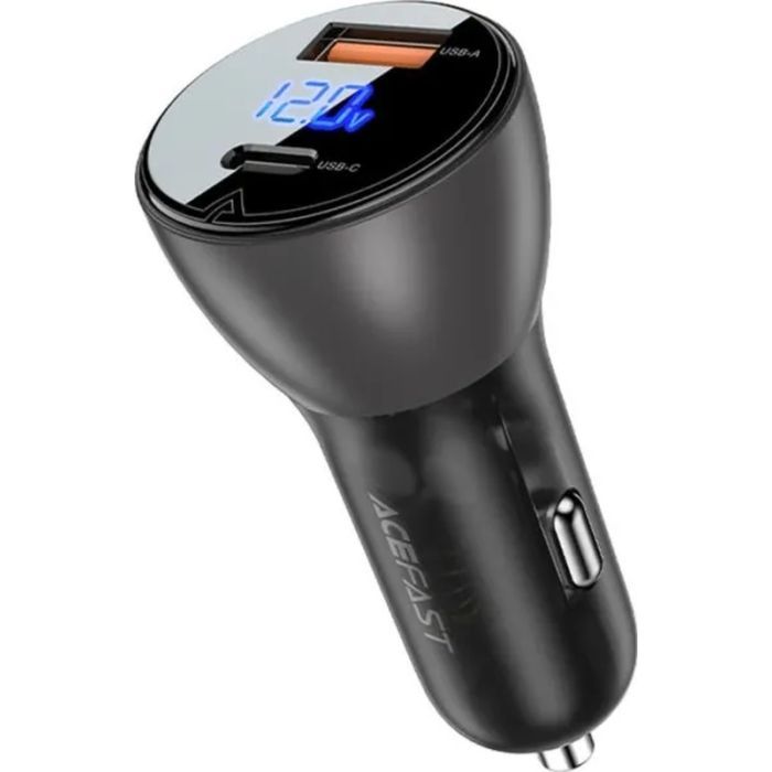 Зарядное устройство Acefast 2xUSB 63W (USB-C + USB-A) B6 with digital display (6974316280972)