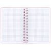 Блокнот Axent на спирали B6 80 листов, клетка, пластиковая обложка, розовый (8463-2-A) изображение 3