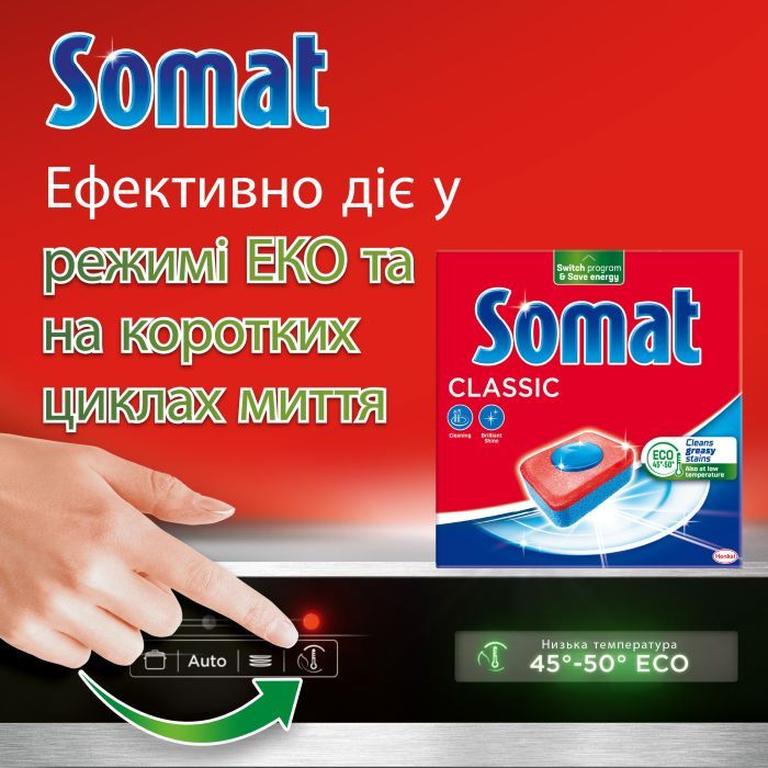 Таблетки для посудомоечных машин Somat Classic Power 95+95 шт. (9000101821406) изображение 4