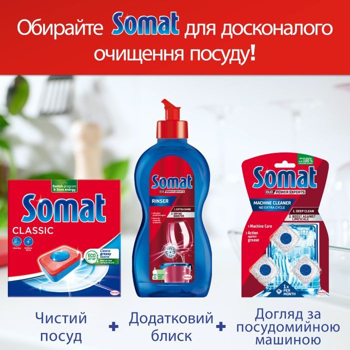 Таблетки для посудомоечных машин Somat Classic Power 95+95 шт. (9000101821406) изображение 6