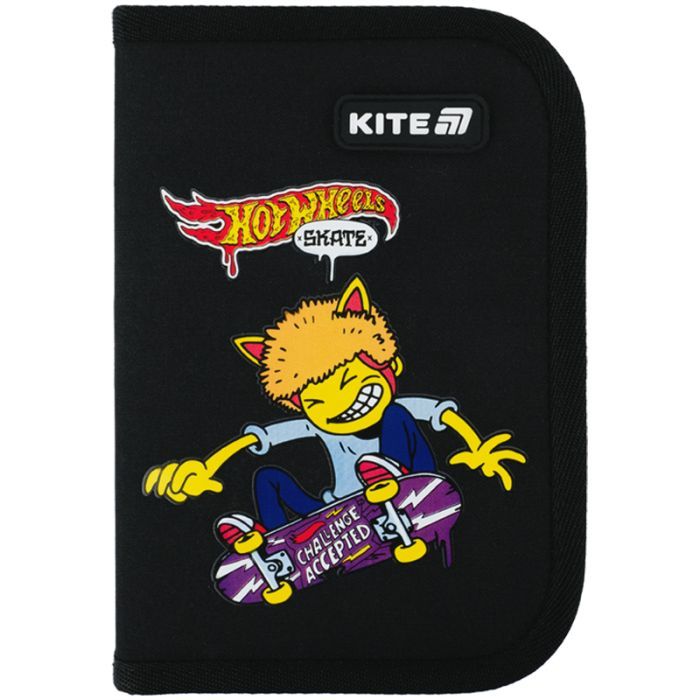 Пенал Kite 622-2 Hot Wheels, 1 відділення, 2 відворот (HW25-622-2) изображение 3