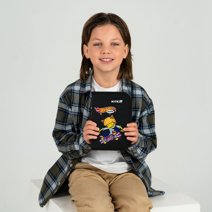 Пенал Kite 622-2 Hot Wheels, 1 відділення, 2 відворот (HW25-622-2) изображение 7