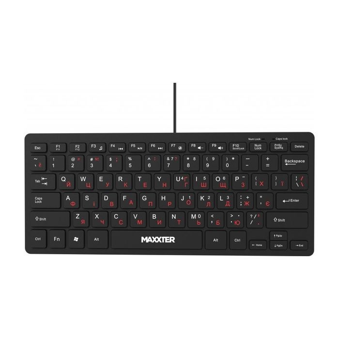 Клавиатура Maxxter KBM-C01B-UA USB UA Black (KBM-C01B-UA)