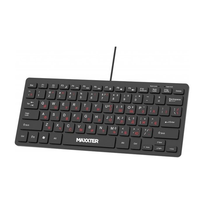 Клавиатура Maxxter KBM-C01B-UA USB UA Black (KBM-C01B-UA) изображение 2