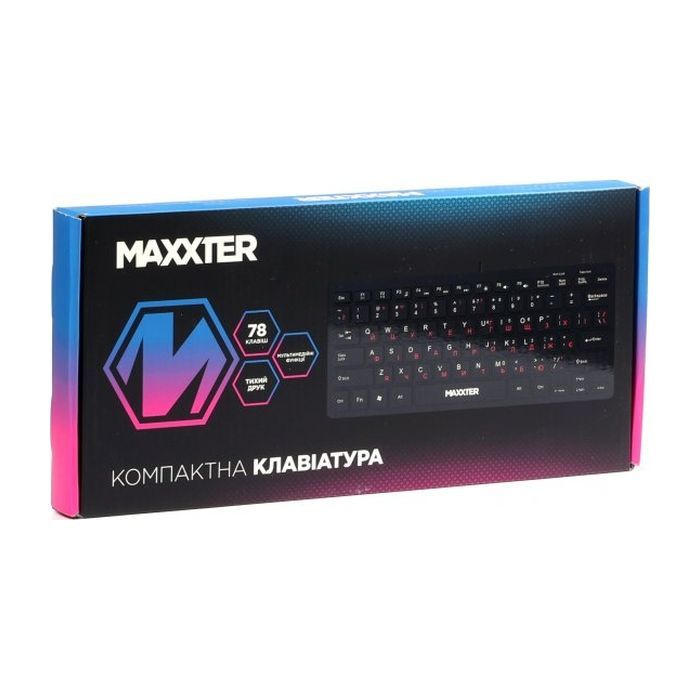 Клавиатура Maxxter KBM-C01B-UA USB UA Black (KBM-C01B-UA) изображение 5