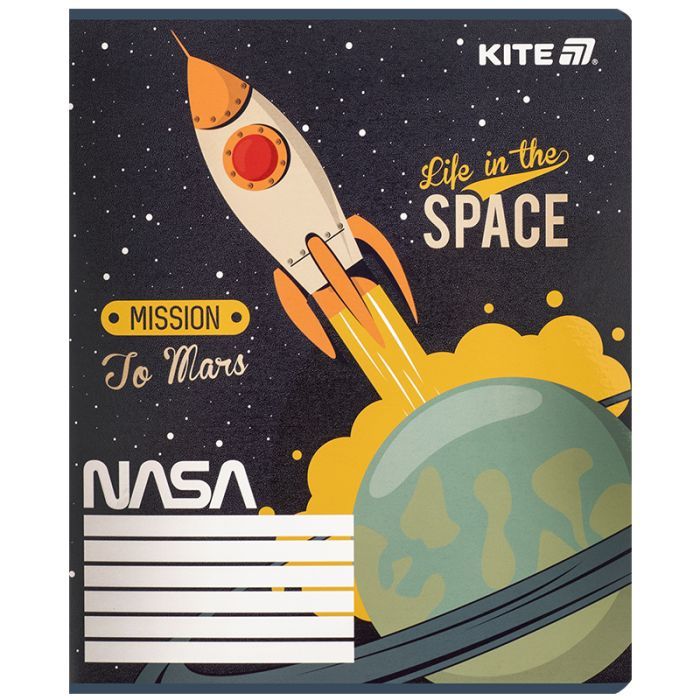 Зошит Kite NASA, 12 аркушів, клітинка (NS25-232) зображення 10