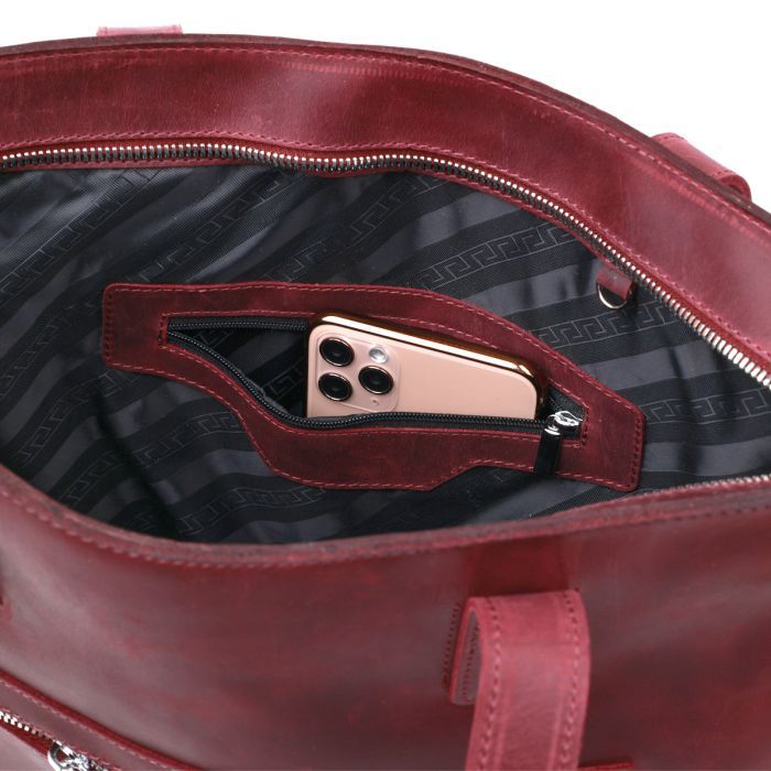 Сумка Shvigel Винтажная шоппер Коричневая (16349) изображение 8