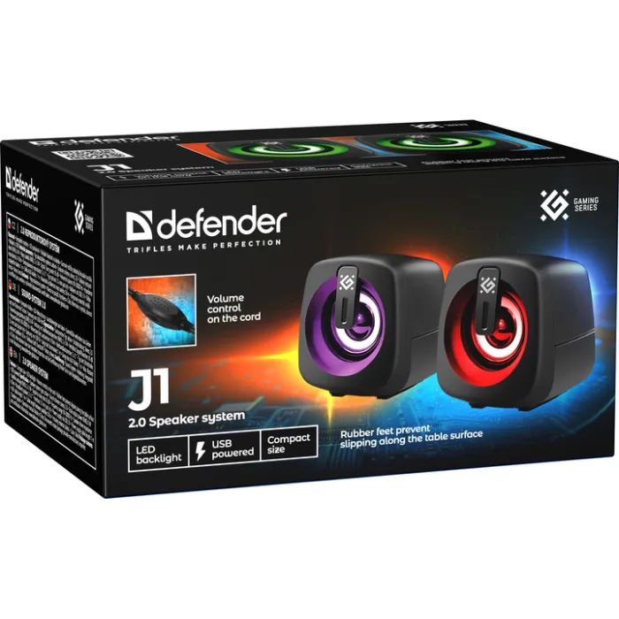 Акустическая система Defender J1 LED USB Black (65961) изображение 8