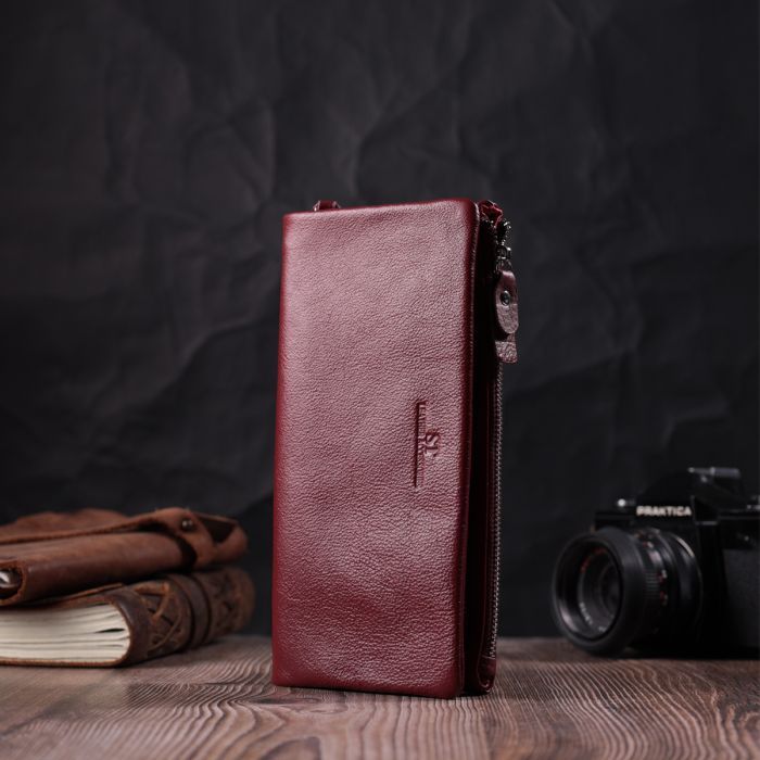 Кошелек ST Leather Из натуральной кожи Бордовый (22528) изображение 8
