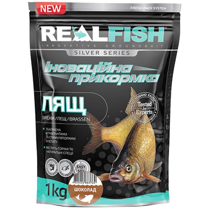 Прикормка Real Fish Silver Series Лящ Шоколад 1kg (809.00.32)