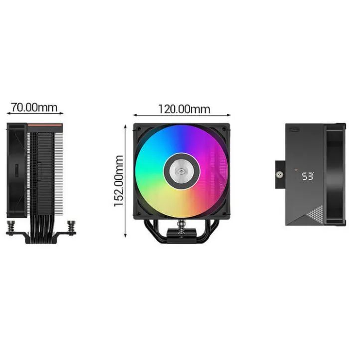 Кулер для процессора PcCooler RT500 Digital ARGB BK изображение 8