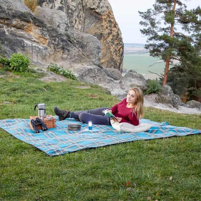 Туристический коврик Uquip для пікніка Scotty XXL Petrol/Grey (243103) (DAS303240) изображение 9