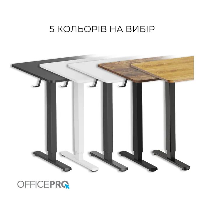 Компьютерный стол OfficePro ODE1470DW Dark Wood/Black (ODE1470DW) изображение 11