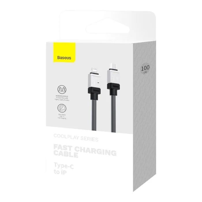 Дата кабель USB-C to Lightning 1.0m CoolPlay Fast Charging 20W white Baseus (CAKW000002) зображення 7