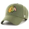 Кепка 47 Brand MVP Chicago Blackhawks MVPSP04WBP-SWB Зелена (195000726910)