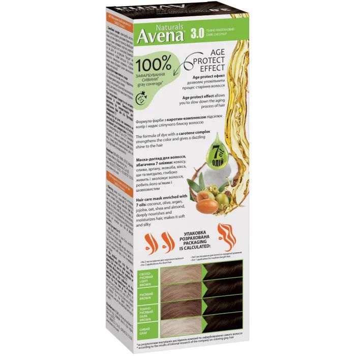Краска для волос Acme Color Avena Naturals Стойкая 7.1 - Cold Blonde Brown (4823115503121) изображение 2