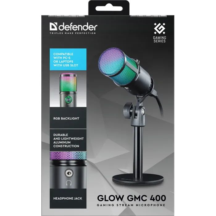 Мікрофон Defender Glow GMC 400 USB RGB (64640) зображення 9