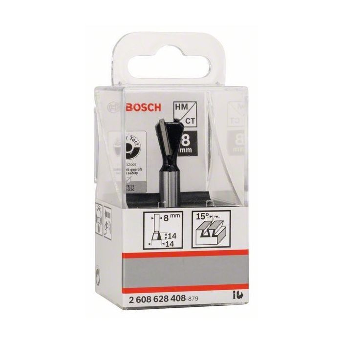 Фреза Bosch Professional пазовая V-образная V, Std, S8, D14, L14 15° (2.608.628.408) изображение 5