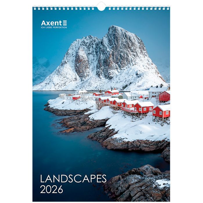 Календар Axent настінний А3 2026 р. Landscapes (8804-26-1-A)