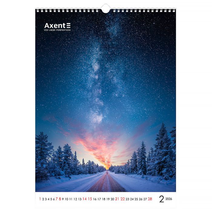 Календар Axent настінний А3 2026 р. Landscapes (8804-26-1-A) зображення 3