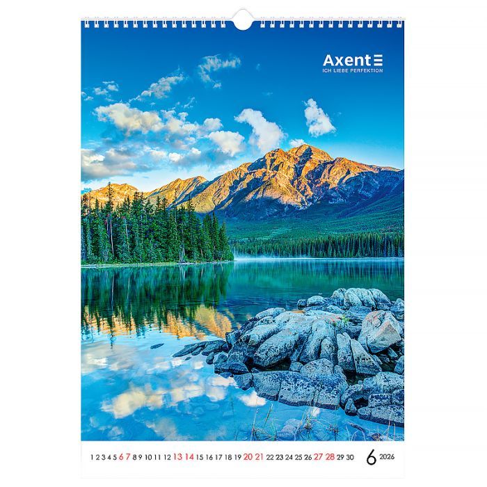 Календар Axent настінний А3 2026 р. Landscapes (8804-26-1-A) зображення 7