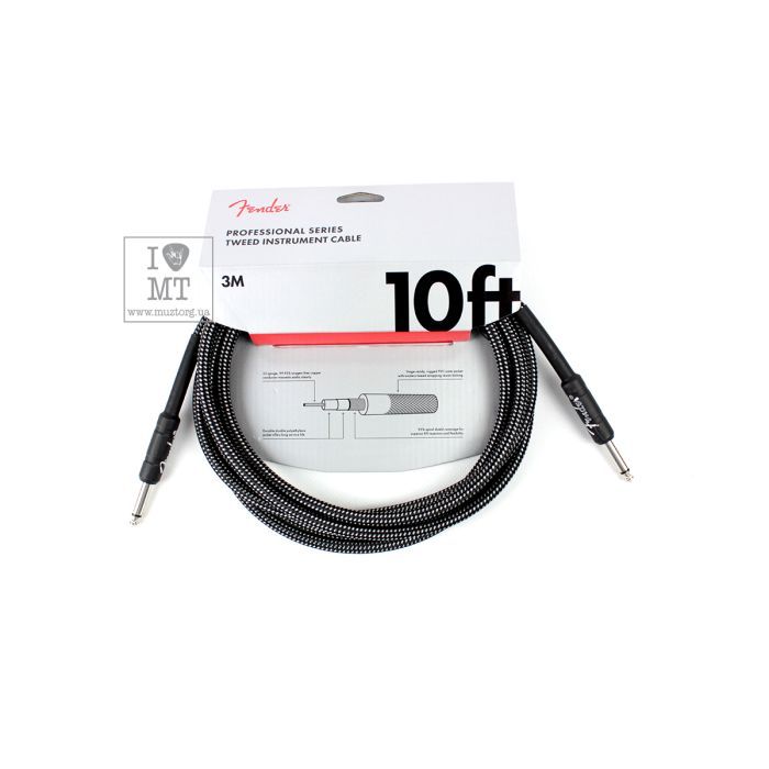 Инструментальный кабель Fender Cable Professional Series 10' Grey Tweed (228461)
