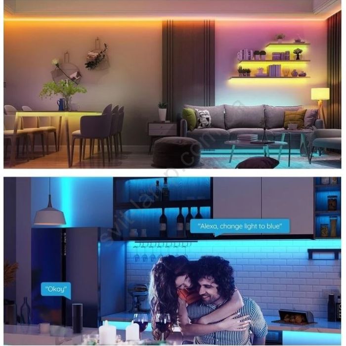 Світлодіодна стрічка Govee H615A LED 5.0m, RGB, WI-FI/Bluetooth, microphone, white (H615A3A3) зображення 2