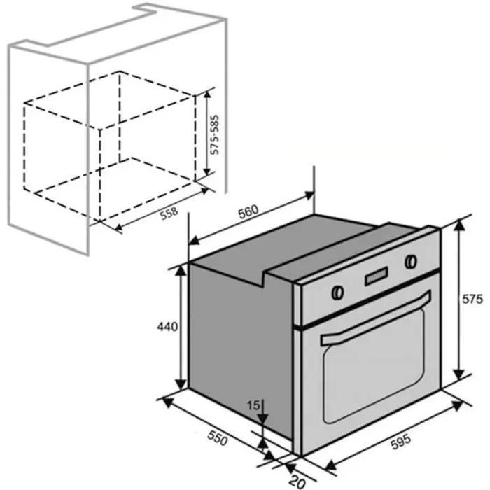 Духовой шкаф LUXELL B66-SGF3 (DDT) BLACK изображение 10
