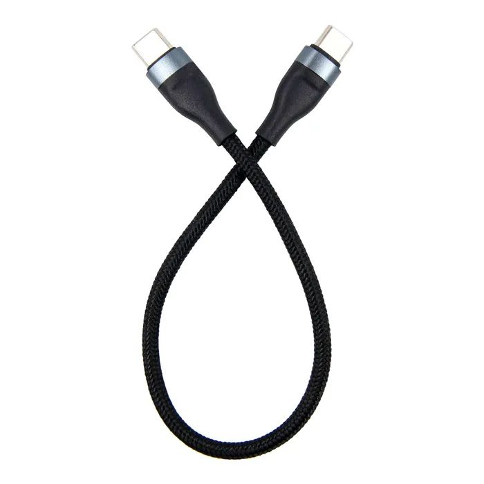 Дата кабель USB-C to USB-C 0.25m black Dengos (NTK-TC-TC-SHRT-BLACK)