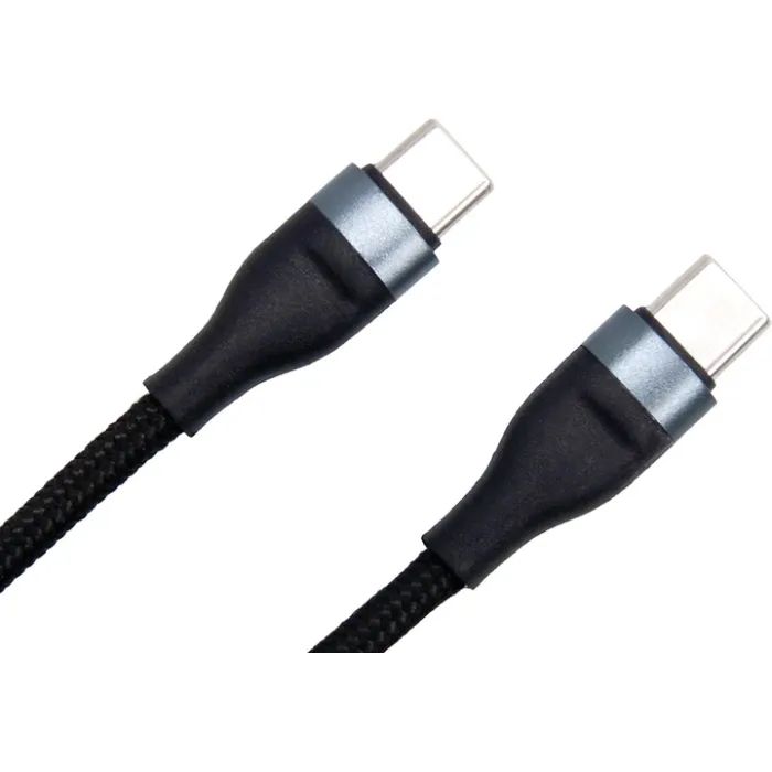 Дата кабель USB-C to USB-C 0.25m black Dengos (NTK-TC-TC-SHRT-BLACK) зображення 2