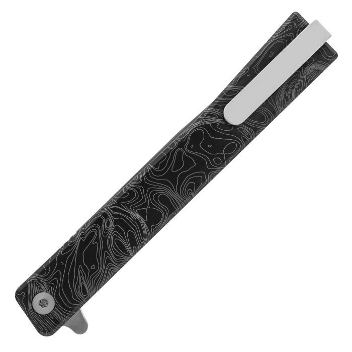 Ніж Ocaso Solstice, Engraved titanium Topo Pattern, Black (10ETB) зображення 10