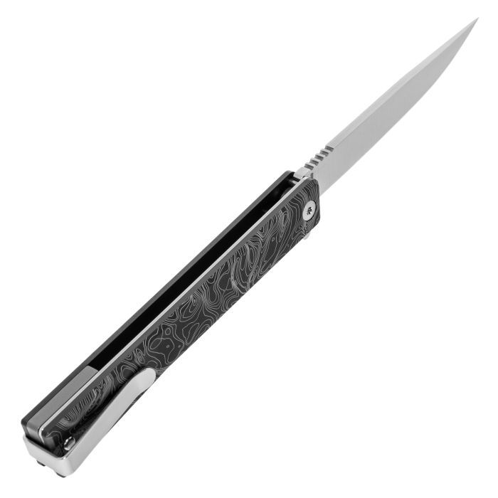 Ніж Ocaso Solstice, Engraved titanium Topo Pattern, Black (10ETB) зображення 8