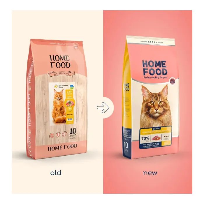 Сухий корм для кішок Home Food For large breeds з телятиною, лососем та в’яленими томатами 1.6 кг (4820235021184) зображення 2