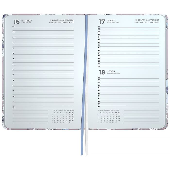 Тижневик Axent датований 2026 Partner 145х210, Blue Elegance (8901-26-1-A-PPS) зображення 3