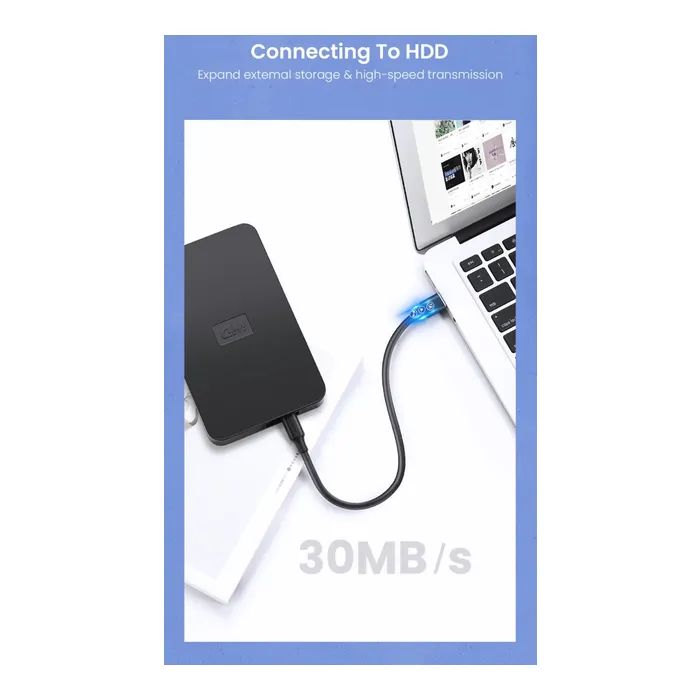 Дата кабель USB 2.0 AM to Mini 5P 1.5m US132 black Ugreen (10385) зображення 6