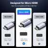 Кабель мультимедійний HDMI M to HDMI micro M 1.0m V2.1 8K60Hz HD164 black Ugreen (15516) зображення 7