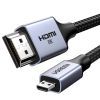 Кабель мультимедійний HDMI M to HDMI micro M 1.0m V2.1 8K60Hz HD164 black Ugreen (15516)