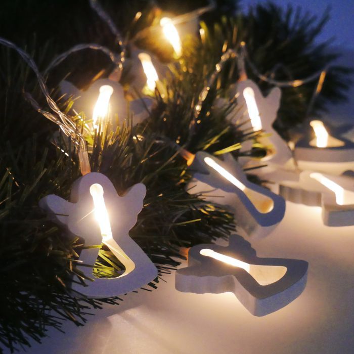 Гірлянда Chomik Янгол 10 LED, теплий білий, IP20, 2хАА (5900779854048) зображення 4